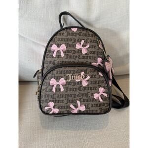 Juicy Couture Simply Sweet Backpack Coquette Bows Light Pink With Bow Charm NEW
